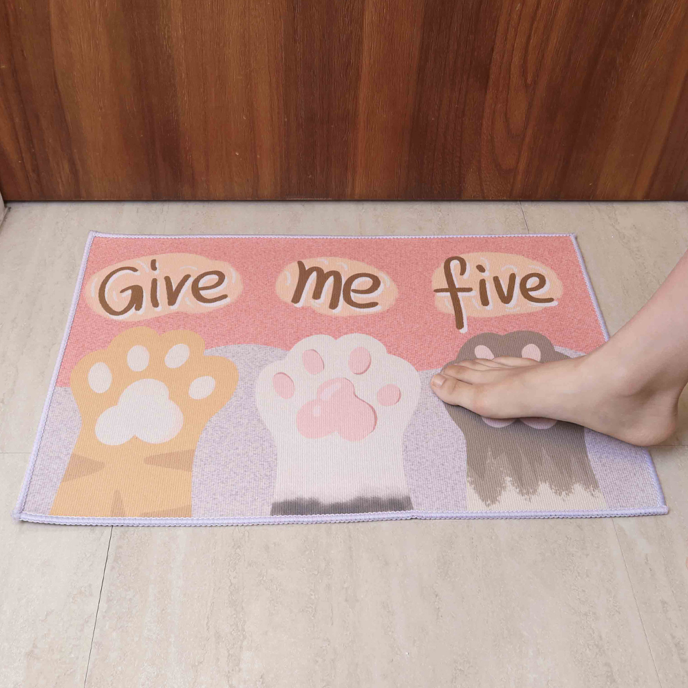 來擊掌吧貓掌短絨毛防滑地墊