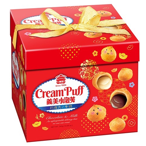 【義美】小泡芙禮盒鴻禧款 342g