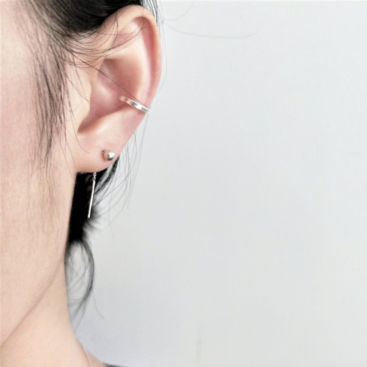 │簡約│素面耳骨夾 • 輕耳飾 • 純銀耳環 • 設計師原創
