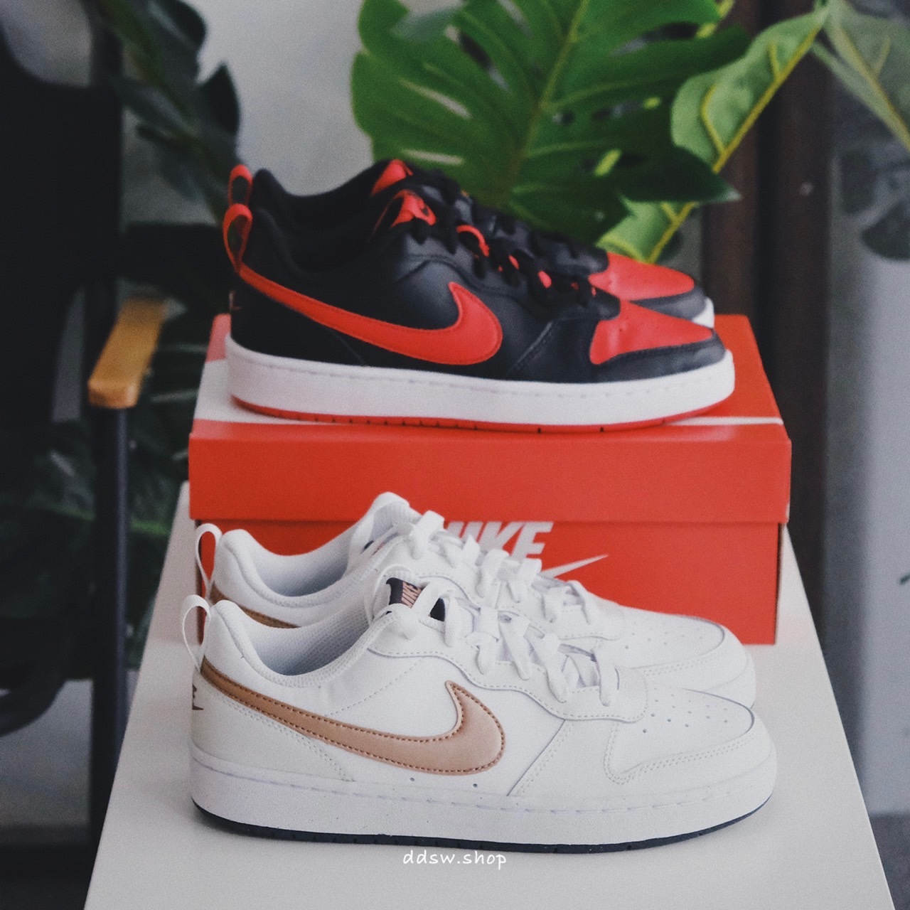 Nike Court Borough Low 2 GS 黑紅BQ5448-007 玫瑰金BQ5448-116