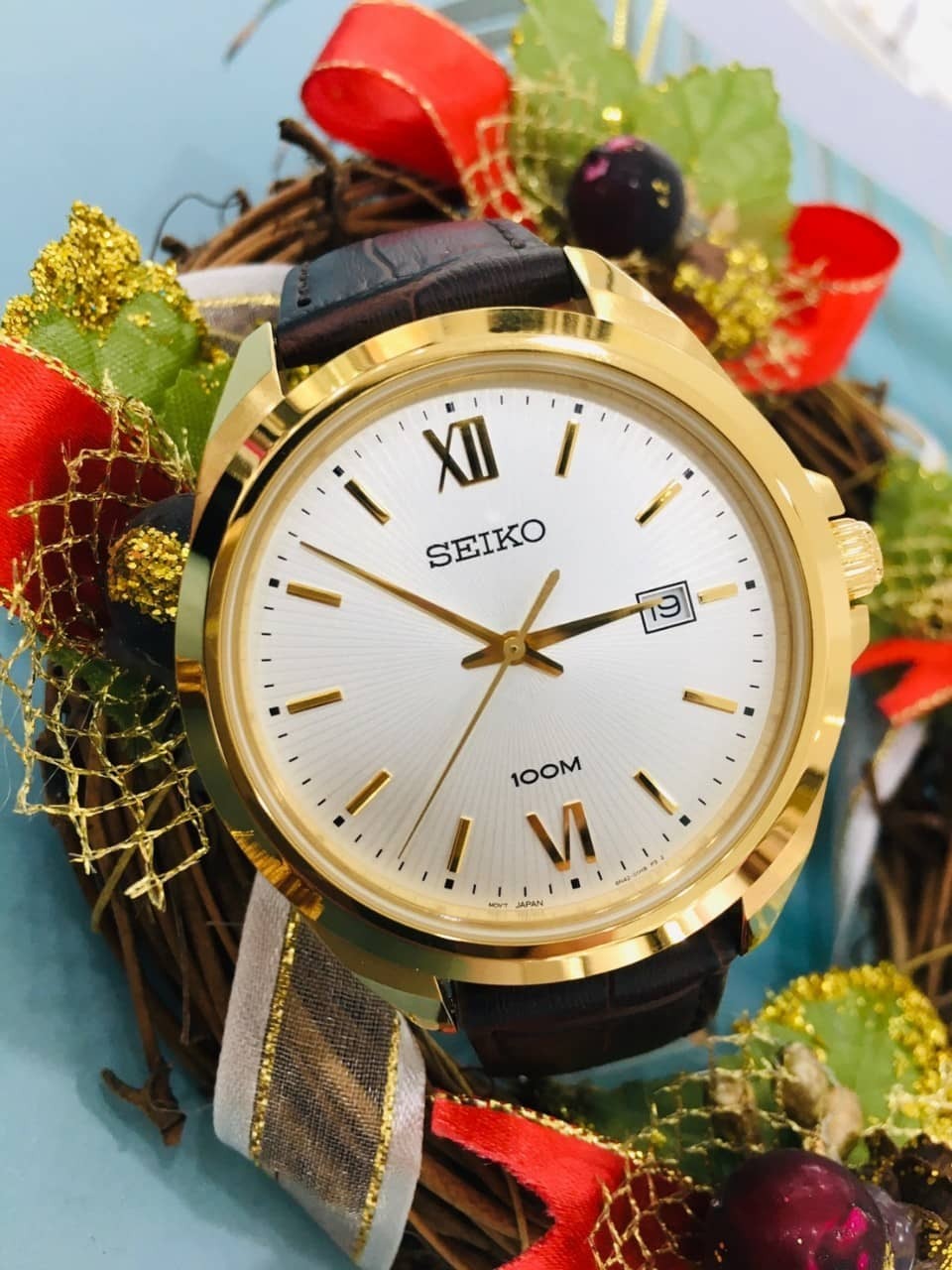 【SEIKO 精工】簡約日期顯示三針質感皮帶腕錶 6N42-00H0J 42mm 現代鐘錶