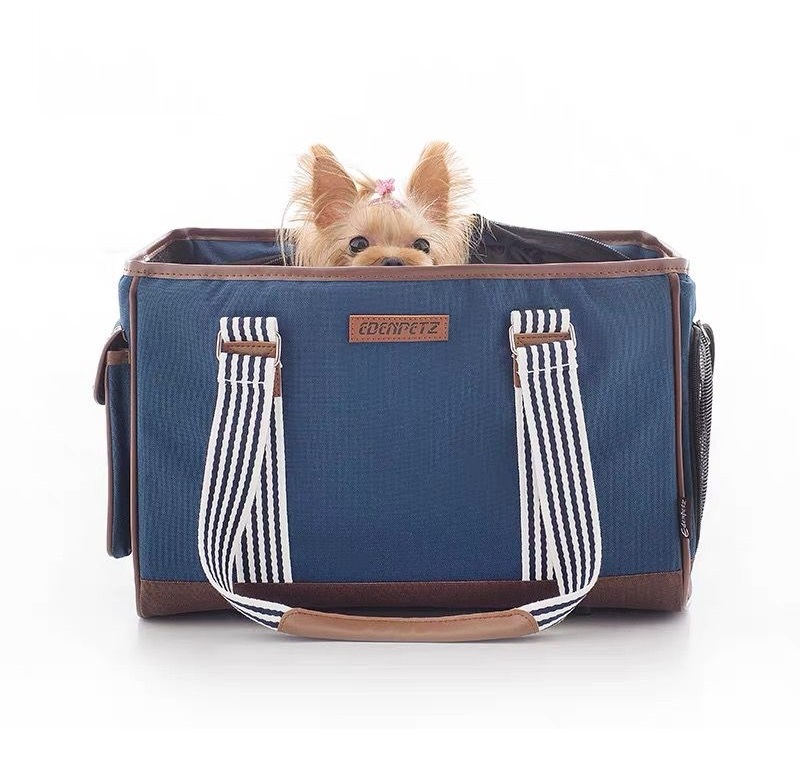 Eden Petz Portable Dog Cat Carrier Bag 寵物牛仔布提袋 藍色