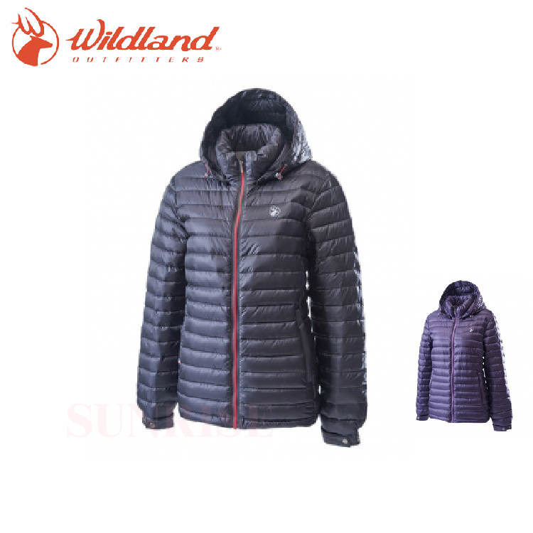 Wildland 荒野 700FP輕量羽絨外套 女款 (亮黑、深紫) 水鳥羽絨/防風/柔軟/輕量/高海拔登山 02W62105