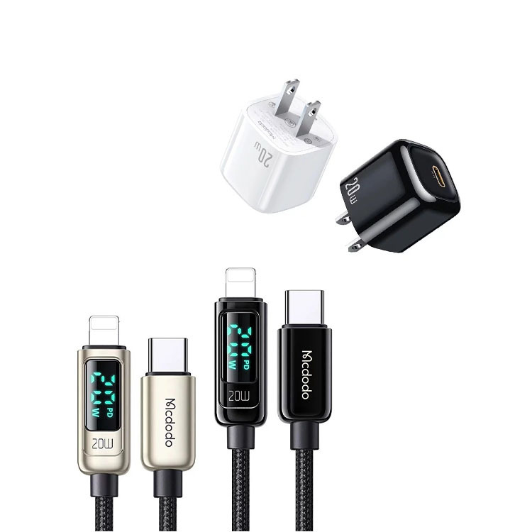 【Mcdodo麥多多】iPhome專用PD/Lightning/Type-C 宙斯系列 PD快充傳輸線+冰塊系列 充電頭 20W快充