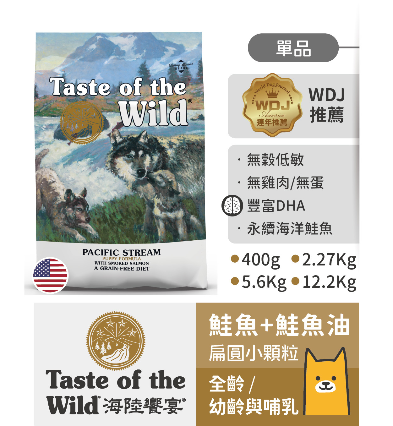 太平洋燻鮭全齡犬小顆粒｜海陸饗宴 Taste of the Wild