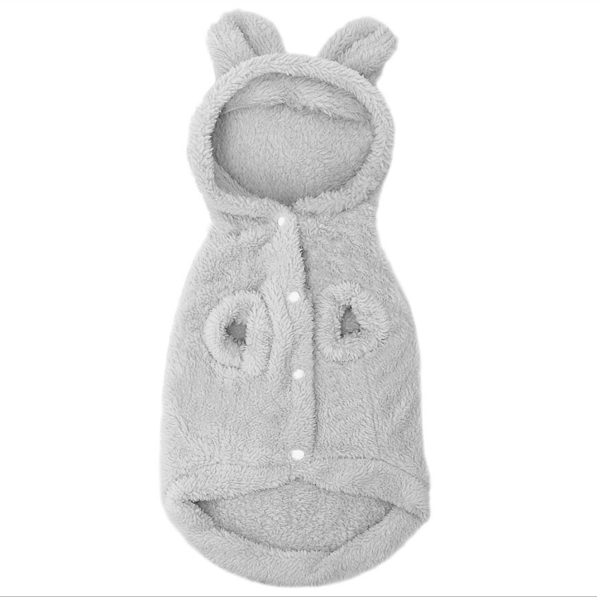 毛絨絨連帽兔耳寵物裝