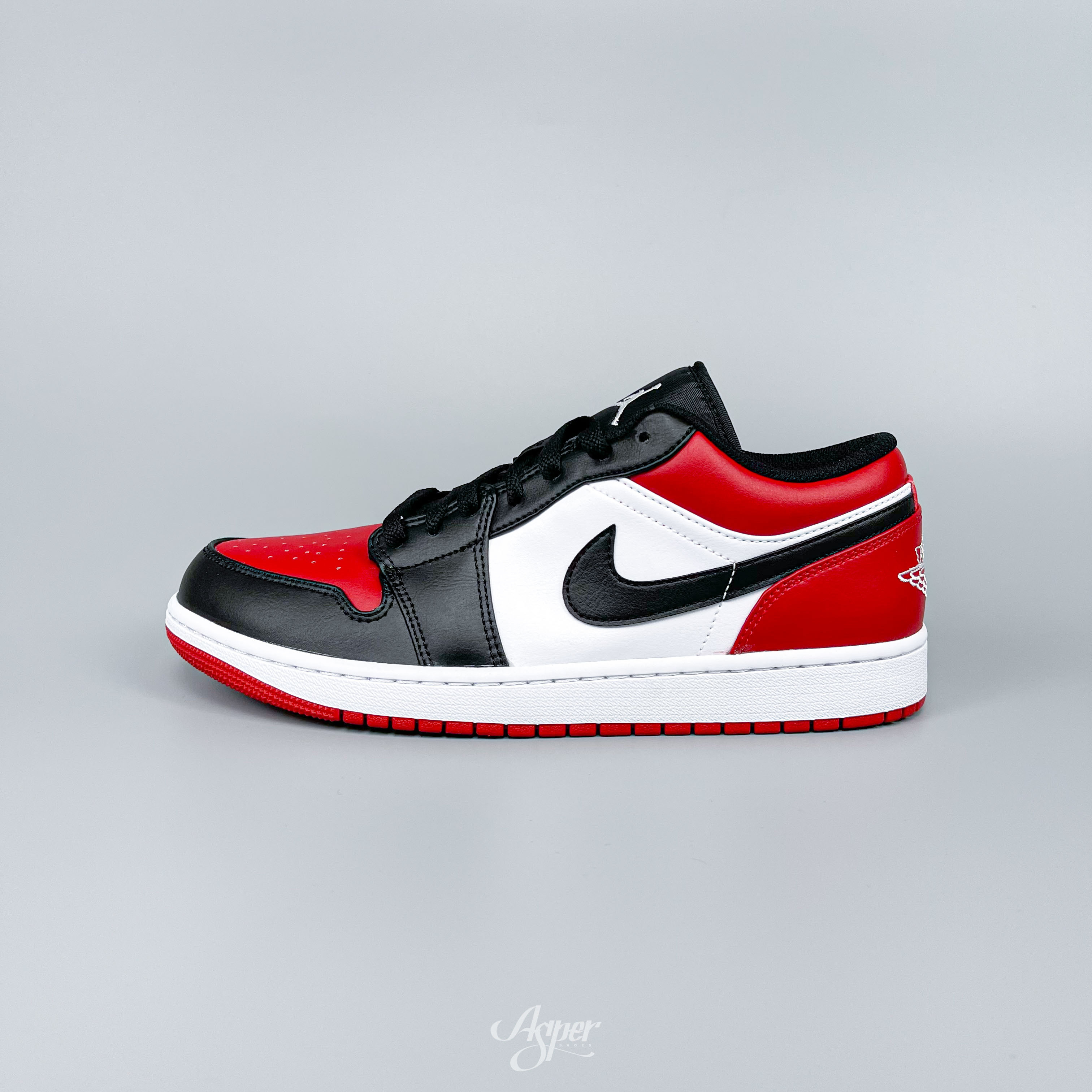 AIR JORDAN 1 LOW BRED TOE AJ1 黑紅 黑頭 喬丹 553558-612