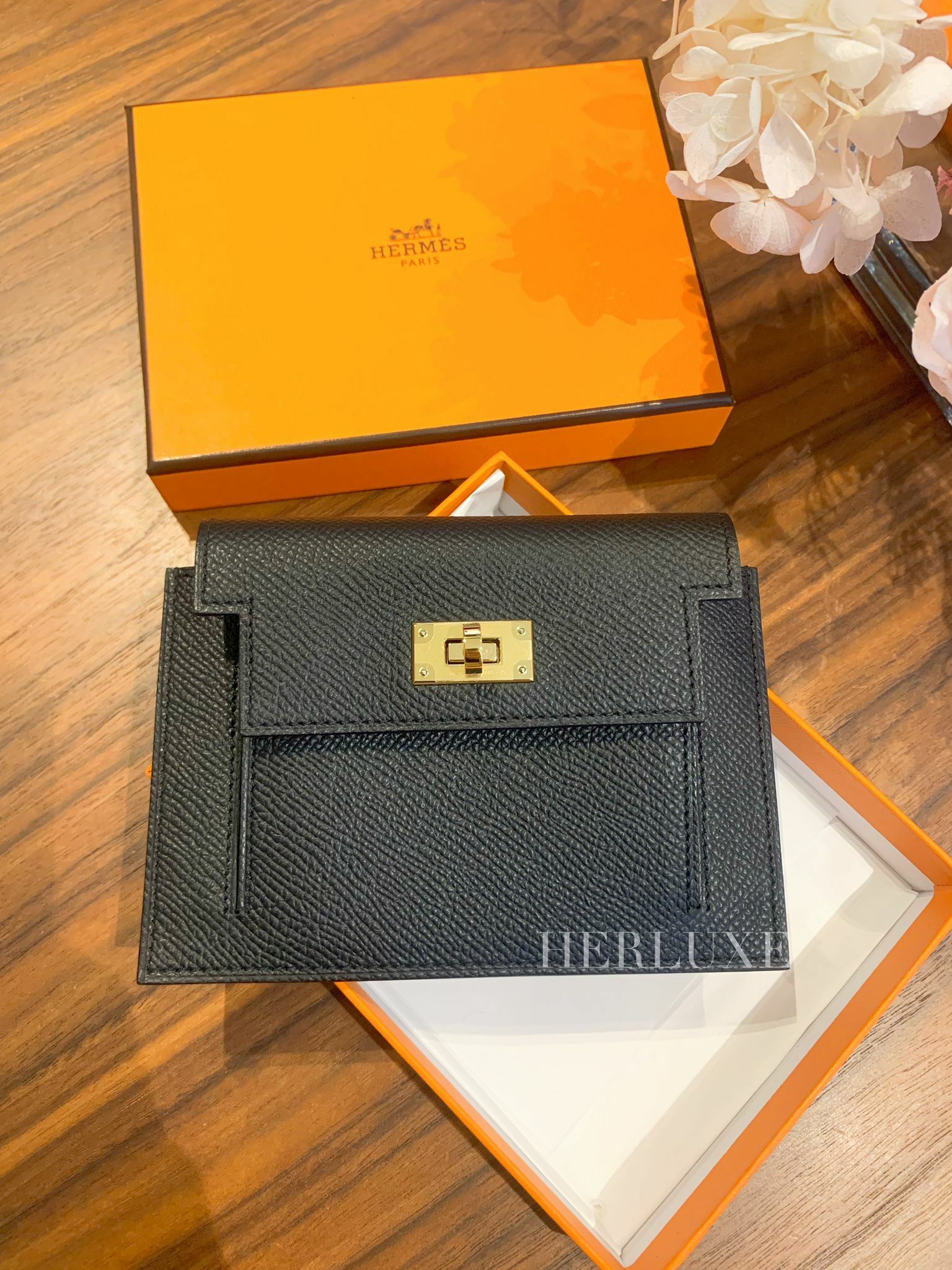 Kelly pocket 89 noir cc epsom