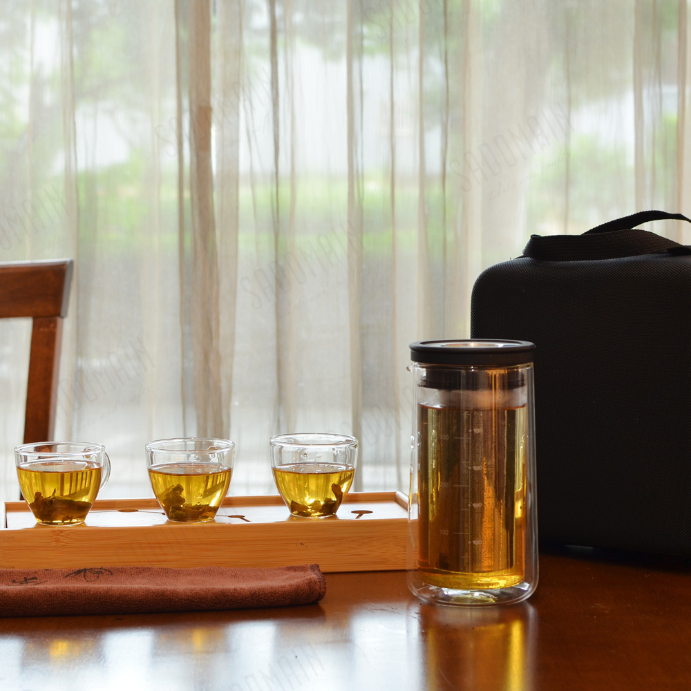 【SADOMAIN 仙德曼】旅行咖啡泡茶組 一壺三杯（450ml /壺＋80ml /杯） CT450