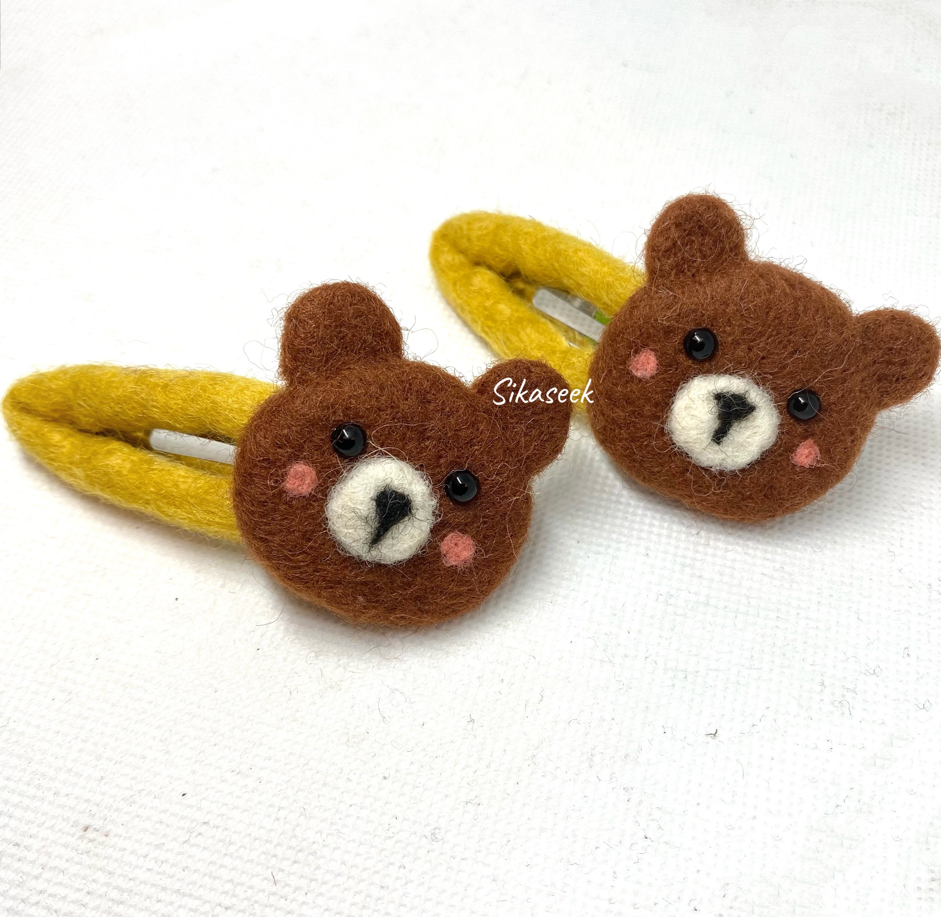 SK9261   羊毛氈熊仔頭夾