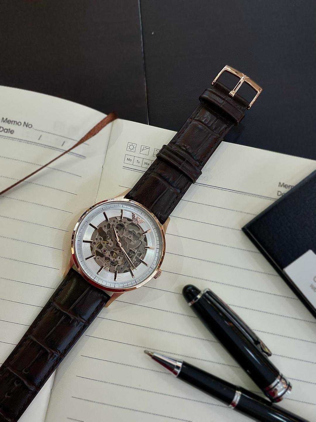 【EMPORIO ARMANI】英倫雅痞機械腕錶 AR60039 (43mm) 現代鐘錶