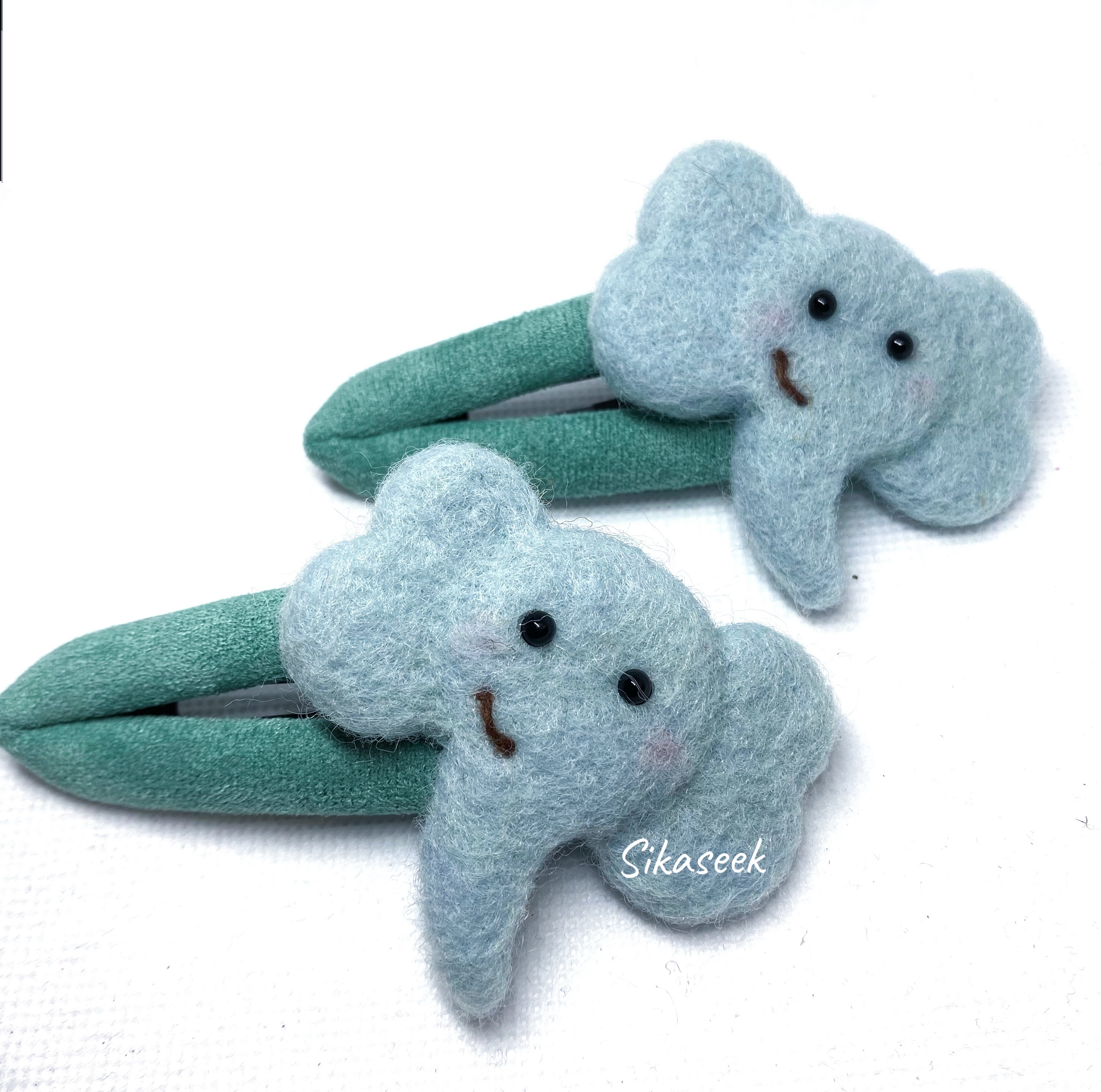 SK9240   羊毛氈小象頭夾