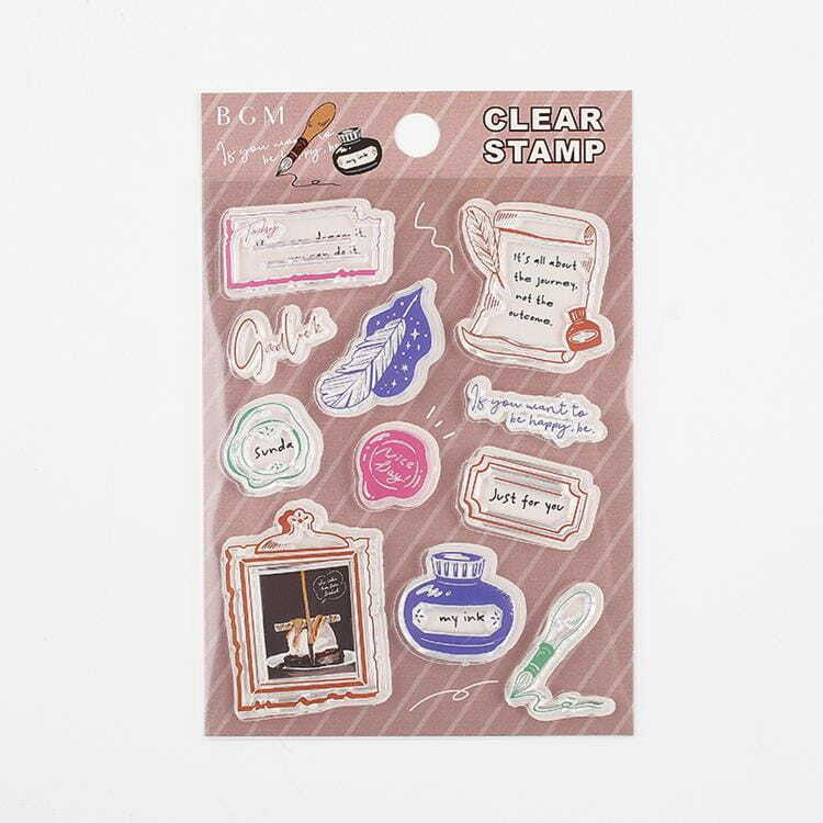 【BGM】+Clear Stamp 透明印章組 信紙組