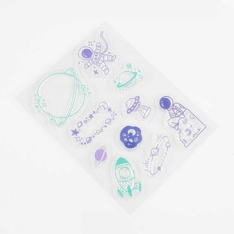 【BGM】+Clear Stamp 透明印章組 宇宙飛行