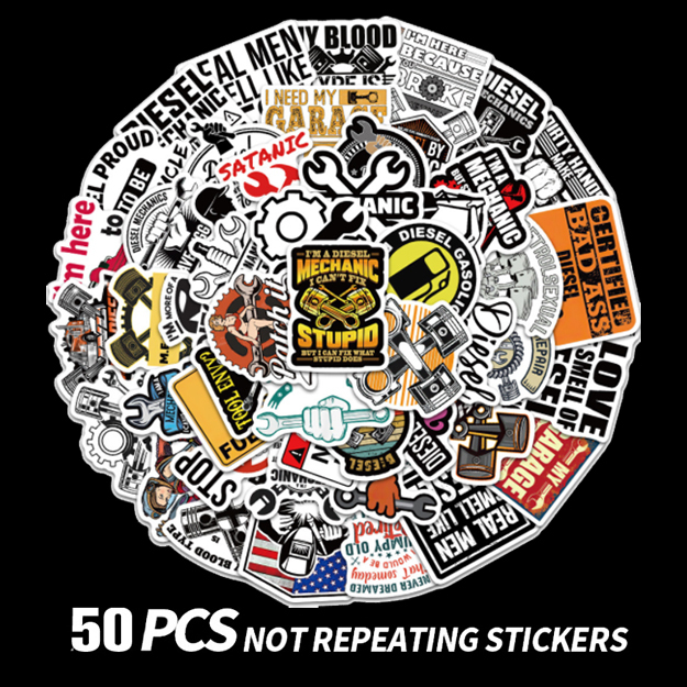 【STCL016】機械工系列設計貼紙50張