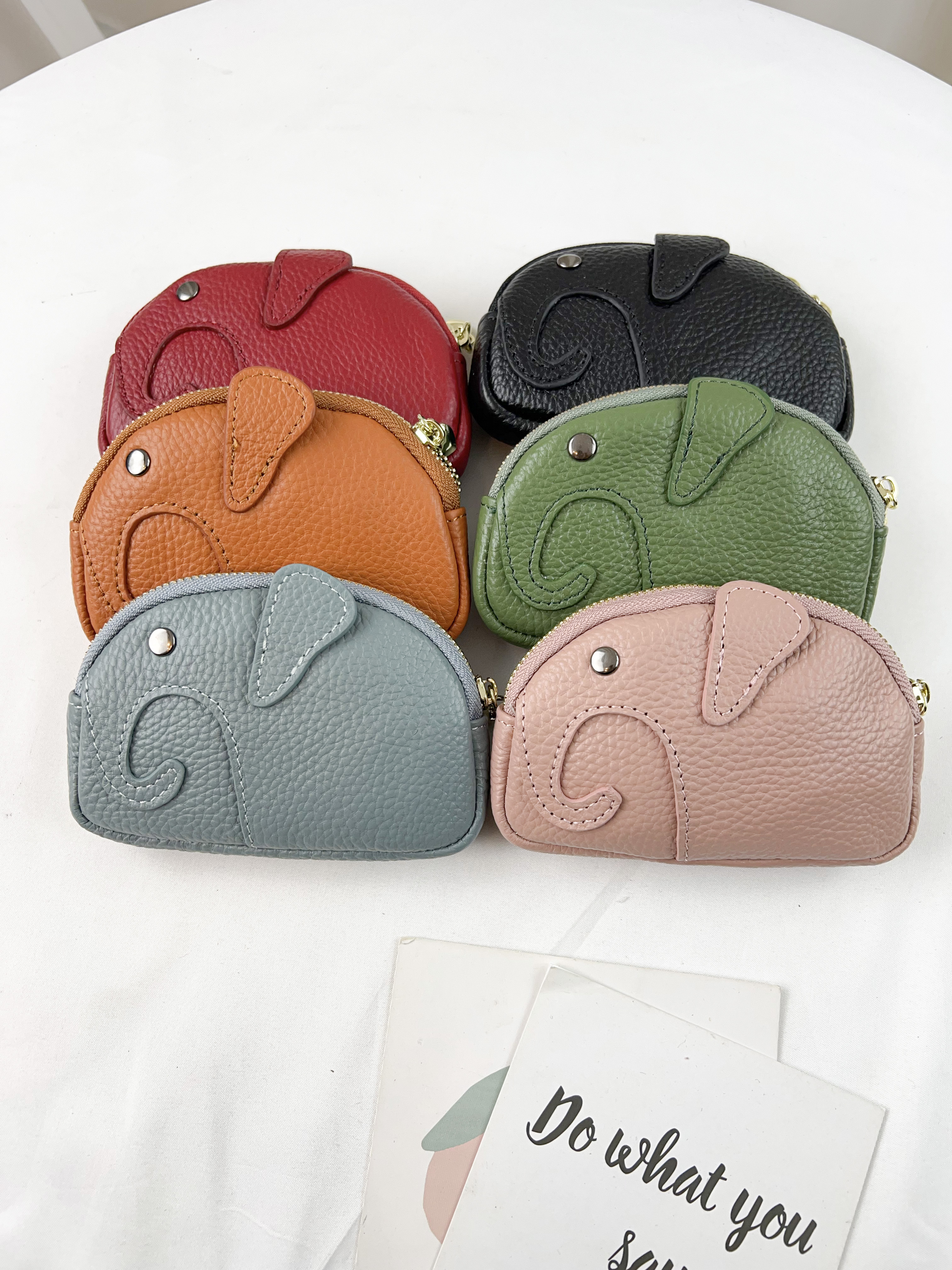 韓國大象真皮牛皮零錢包 #9938