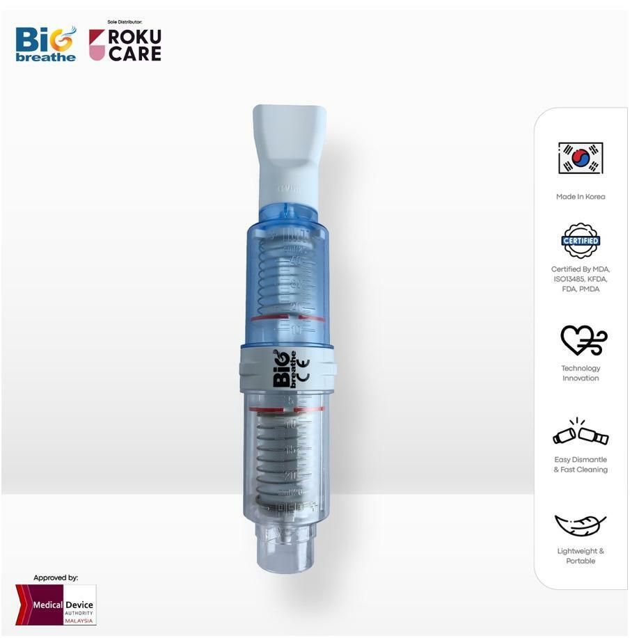 Bigbreathe Double Action Inspiratory Muscle Trainer (IMT/PEP)