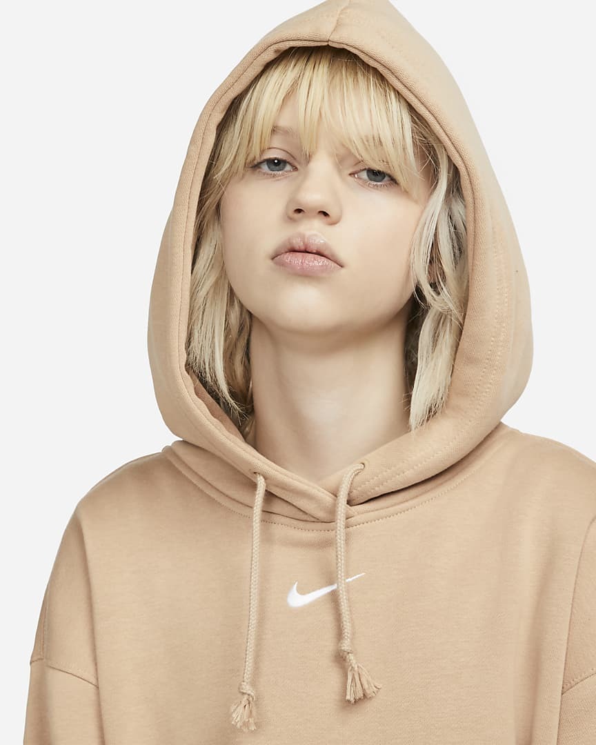 Nike Sportswear Collection Essentials 連帽帽踢 土黃色 女款 DJ7669-200 [EW]