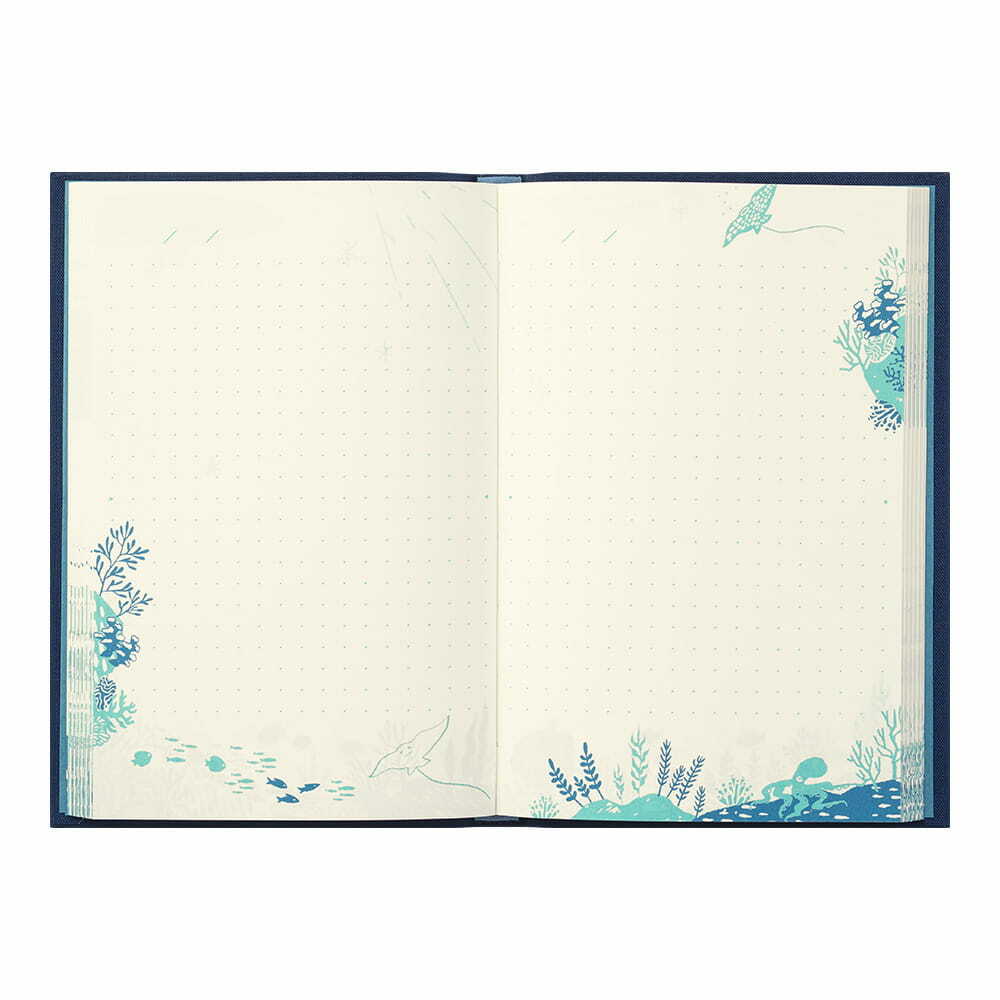 1年日記本 刺繡書籤日記本 (貓頭鷹/鯨鯊)｜MIDORI