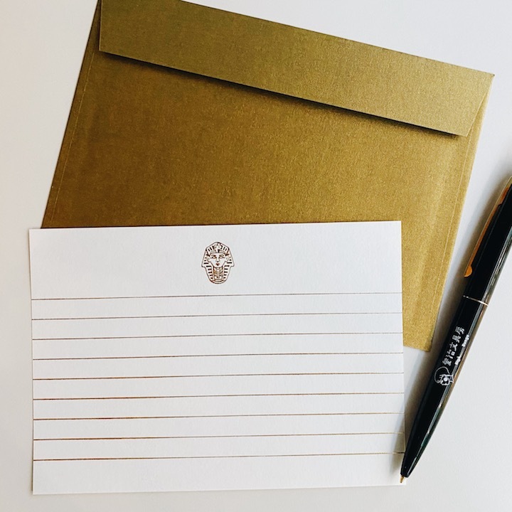 法老王 古埃及神 燙金信封信紙組｜日本EL COMMUN