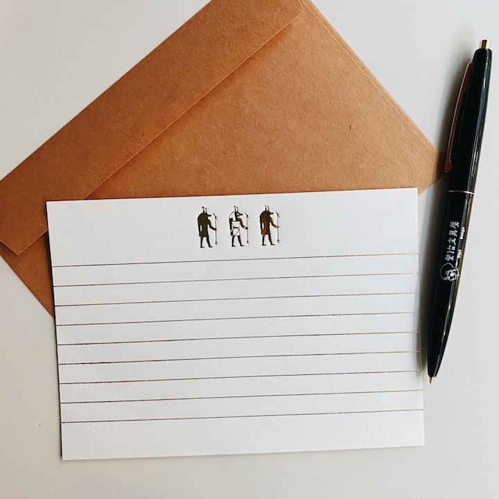 阿努比斯 古埃及神 燙金信封信紙組｜日本EL COMMUN