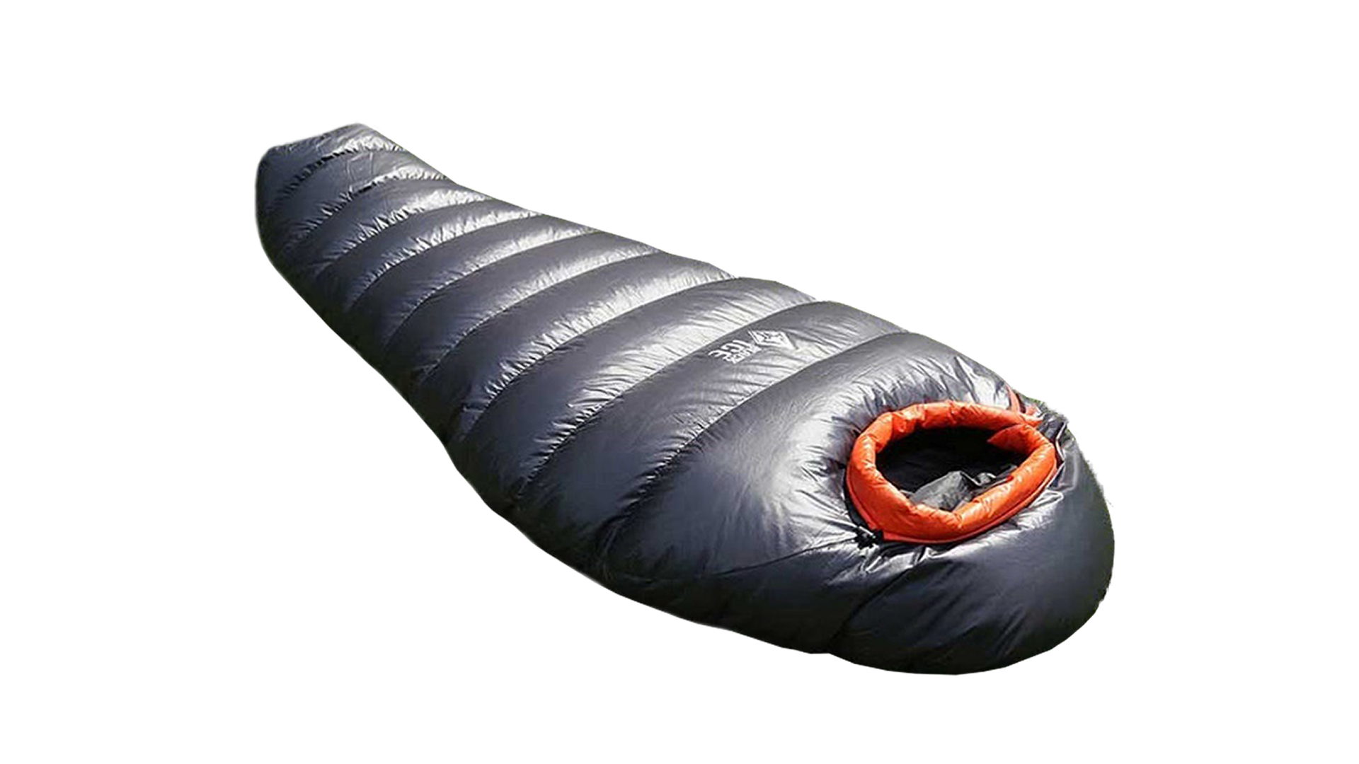 灰色的黑冰睡袋，露營中毒本鋪販售的黑冰睡袋。