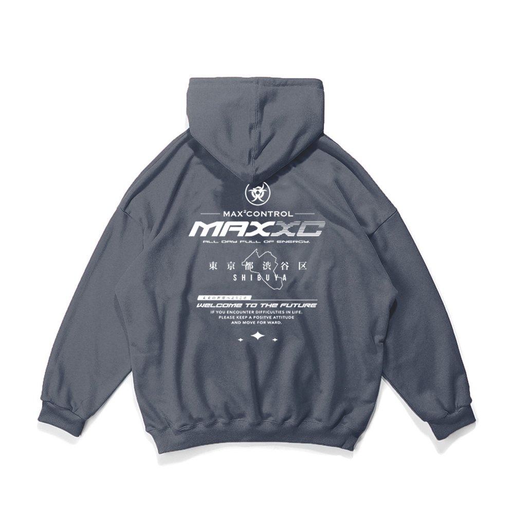 MAXXC 涉谷生化帽T-灰藍