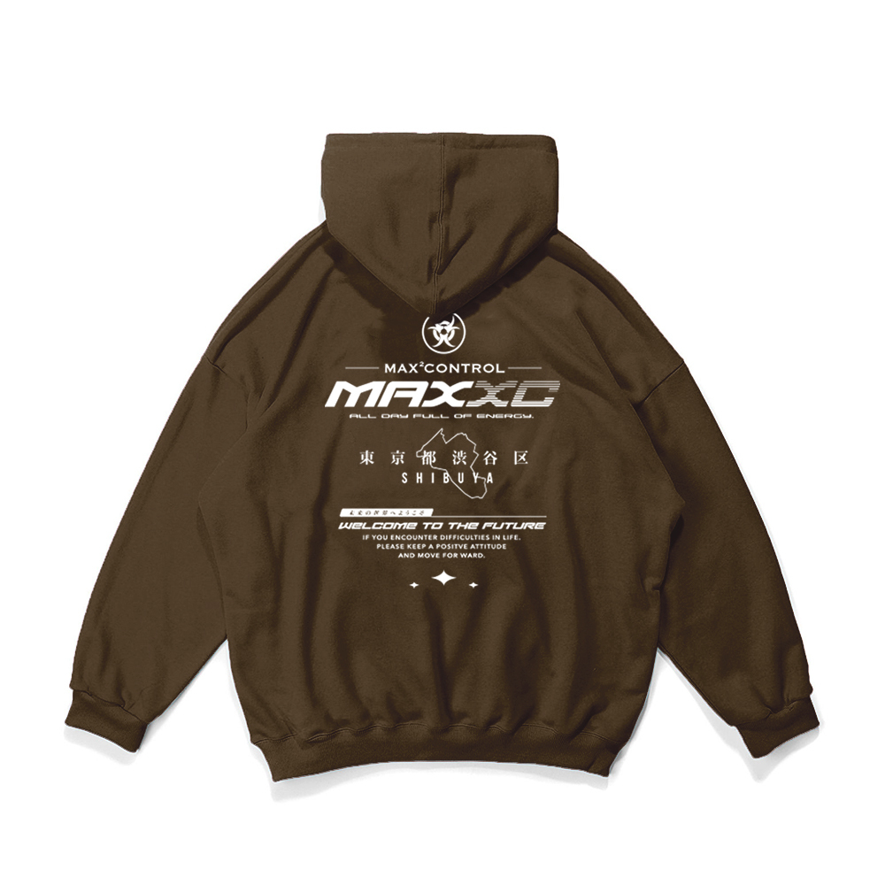 MAXXC 涉谷生化帽T-咖啡