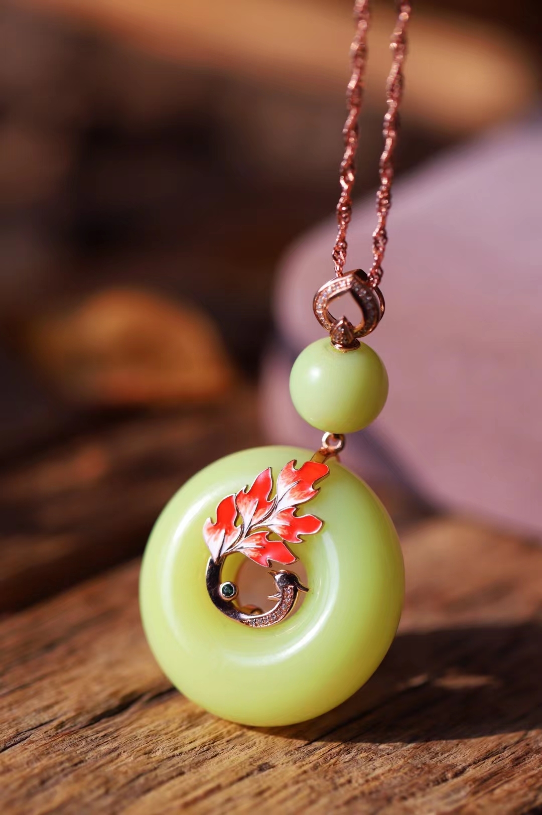 和田玉黃口平安扣 (35.3mm直徑), 天然和田玉軟玉