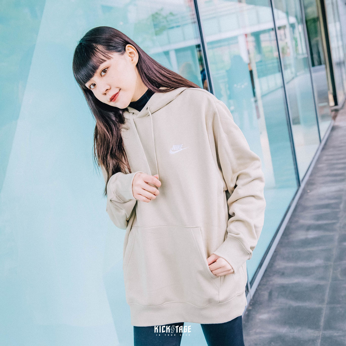 *特價商品售出不退換*男女款 NIKE CLUB FLEECE HOODIE 奶茶色 泰迪棕色 黃色 黑色 灰色 粉橘色 刺繡 字勾 內刷毛 連帽 帽T【BV2655-258】