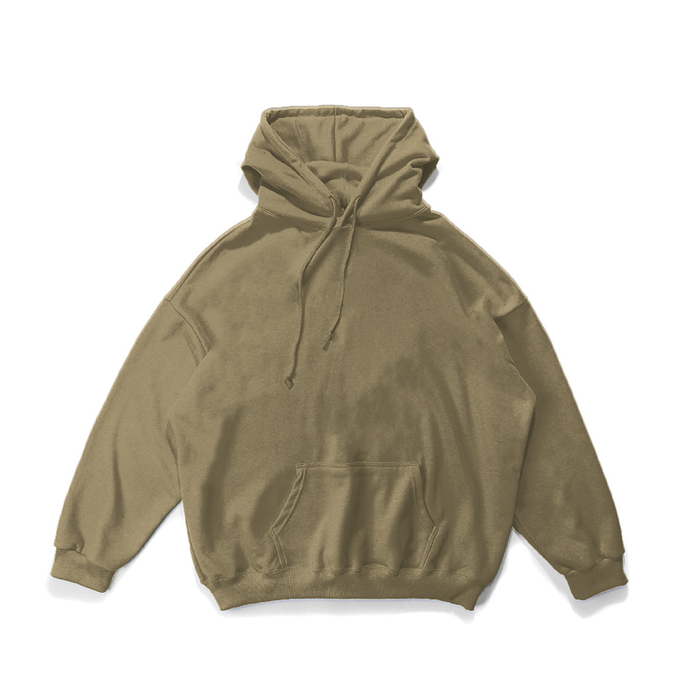 MAXXC 背後基本反光LOGO帽T-卡其