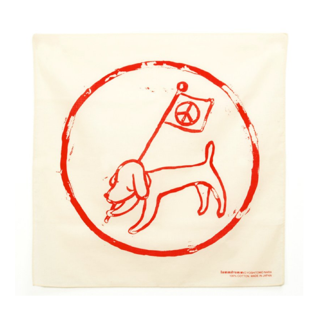 Yoshitomo Nara Bandana Flag (Beige / Navy)