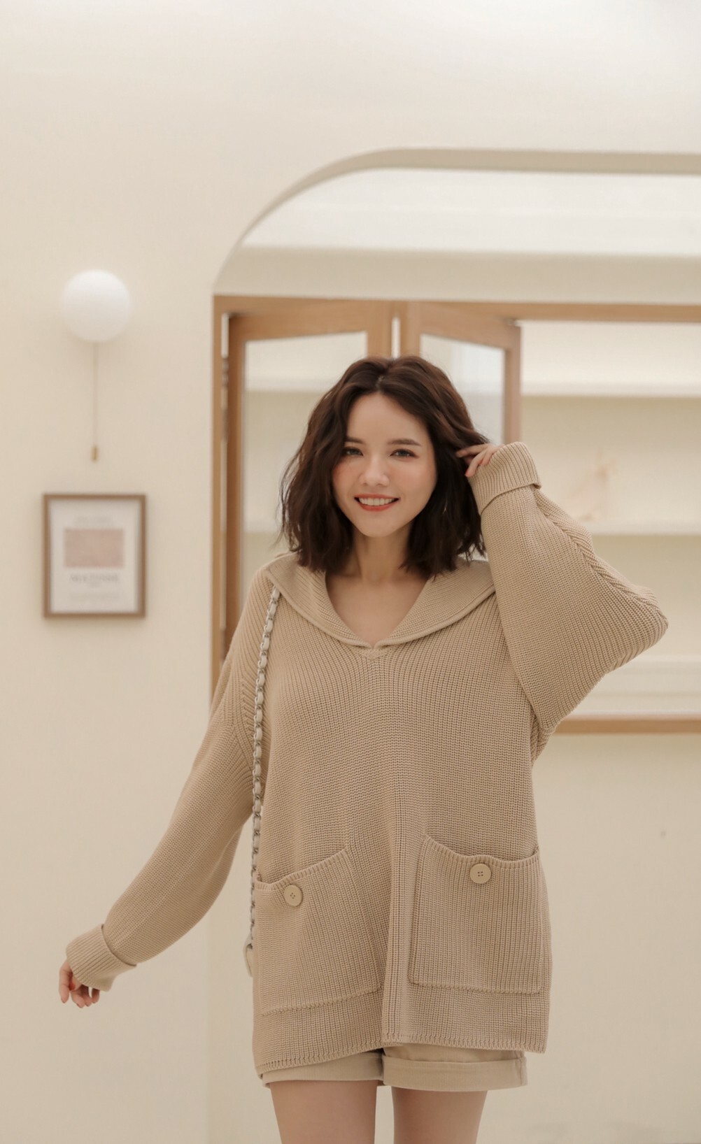 闆娘第一名針織上衣 (奶茶色)