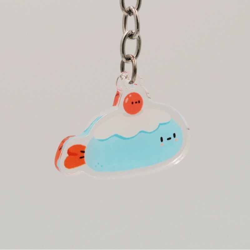 Crazy eyes 瘋狂眼珠｜壓克力吊飾｜富士山炸蝦