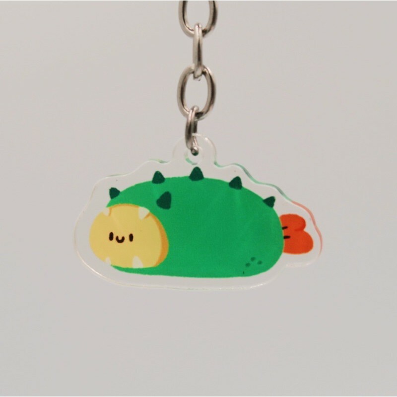 Crazy eyes 瘋狂眼珠｜壓克力吊飾｜恐龍炸蝦