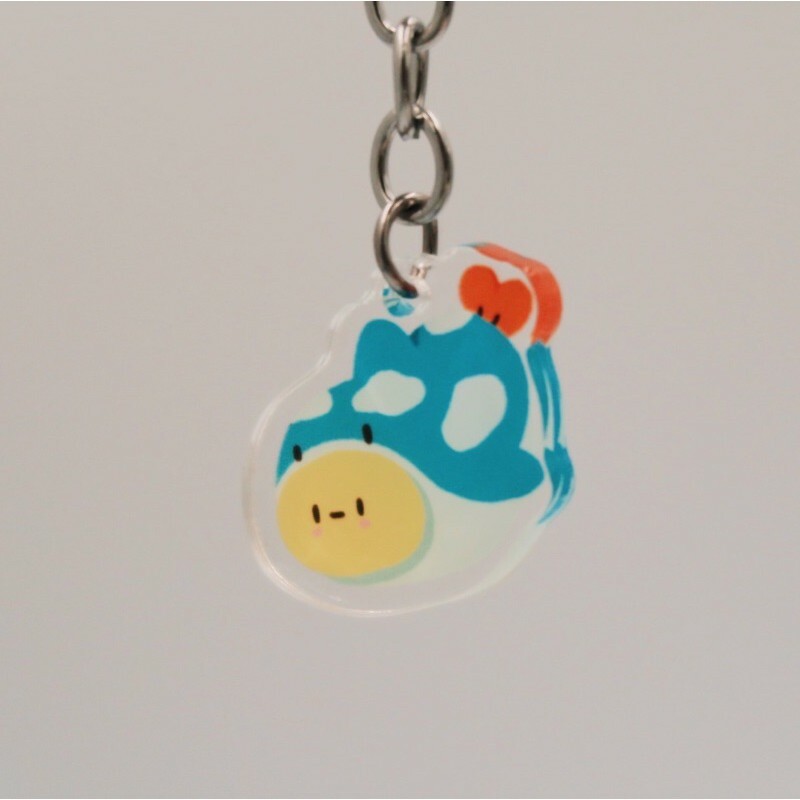 Crazy eyes 瘋狂眼珠｜壓克力吊飾｜鯨鯊炸蝦