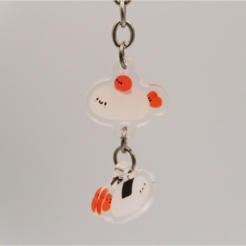 Crazy eyes 瘋狂眼珠｜壓克力吊飾｜飯糰兄妹炸蝦