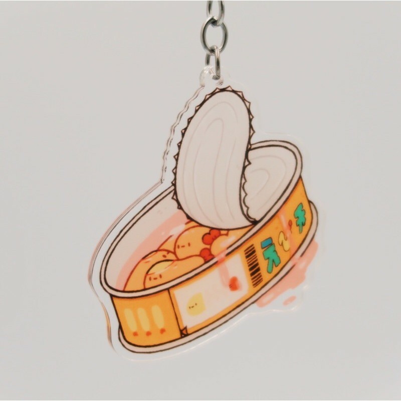 Crazy eyes 瘋狂眼珠｜壓克力吊飾｜罐頭炸蝦