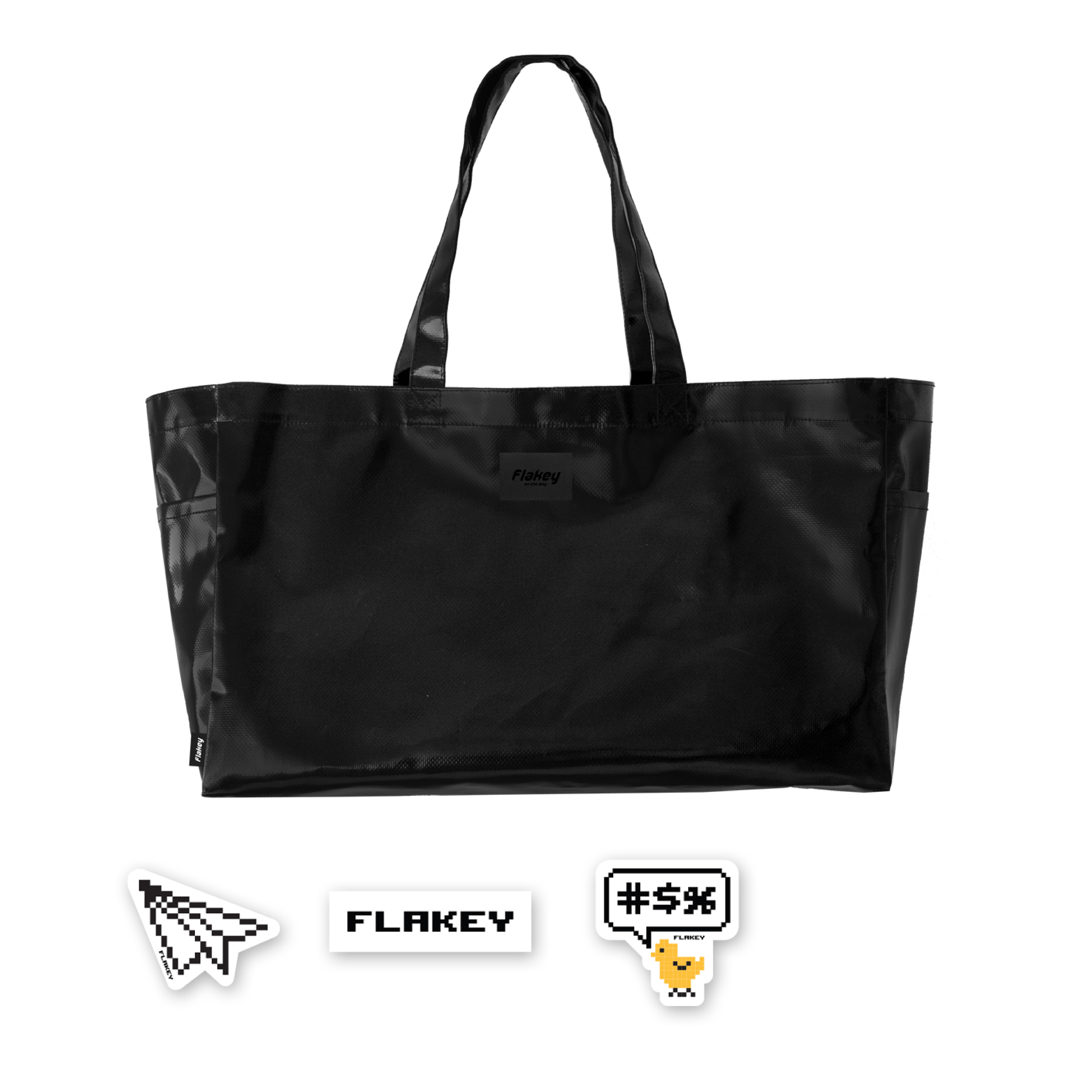 FLAKEY B107 BLACK TOTE BAG 2.0 MEGA