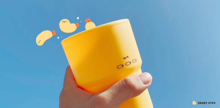 Crazy eyes 瘋狂眼珠｜元氣隨手杯｜黃色蝦太郎