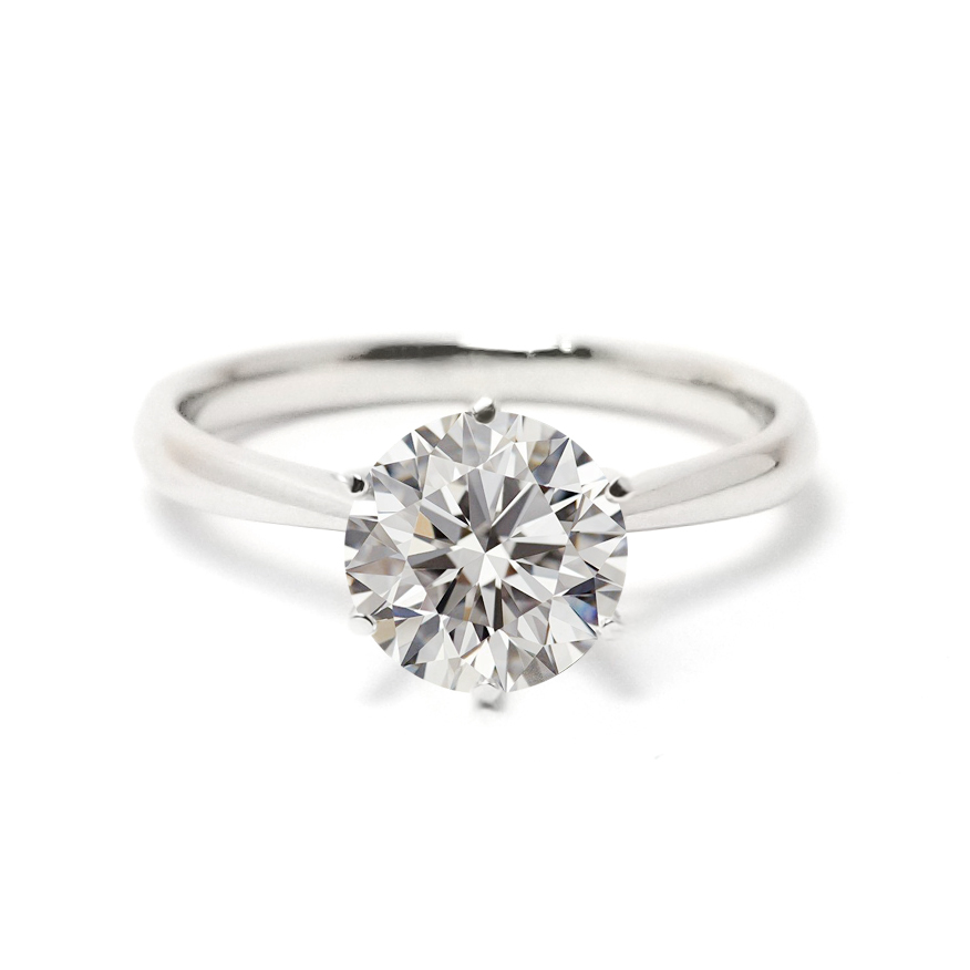 18K白金六爪幼身戒指托 (RS62H6055)