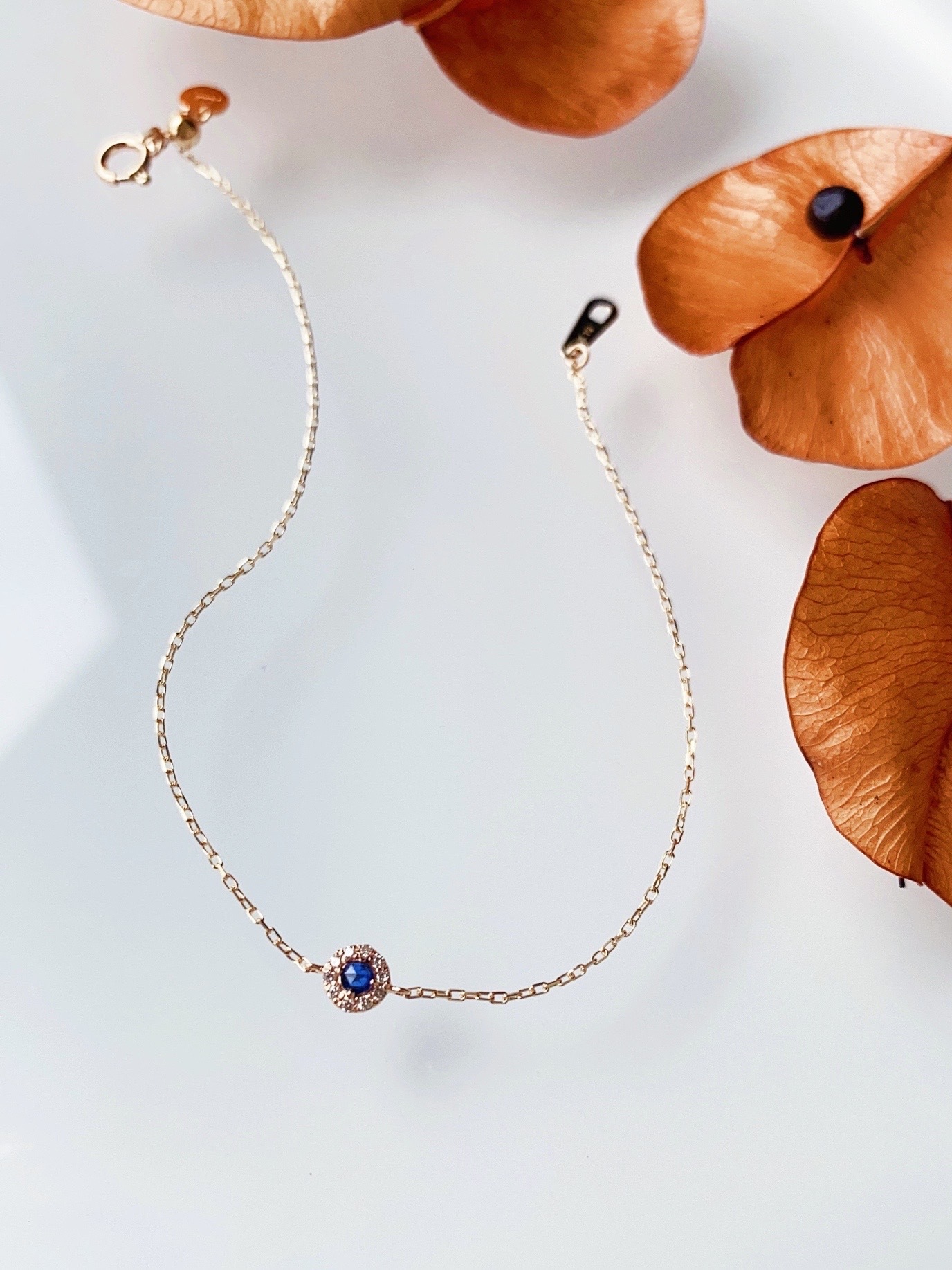 藍寶小花簇手鍊