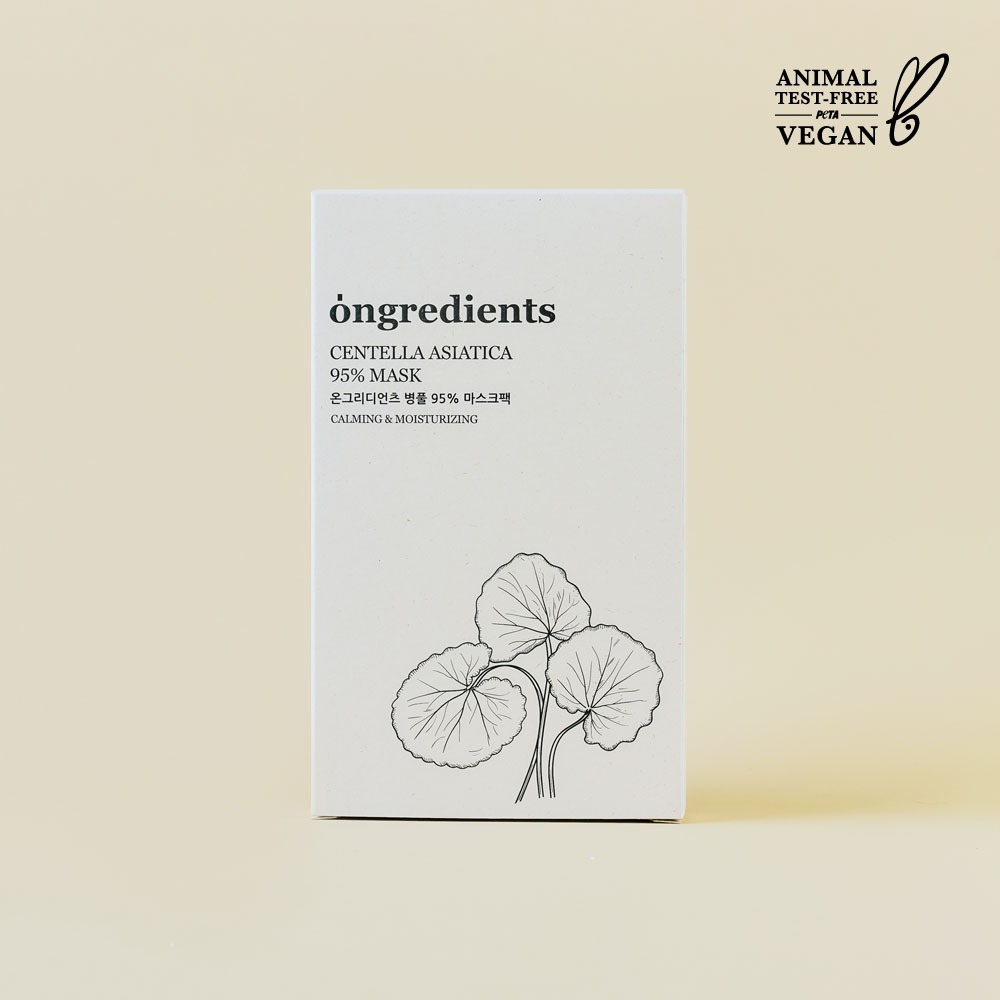 ongredients 積雪草95%舒緩保濕面膜