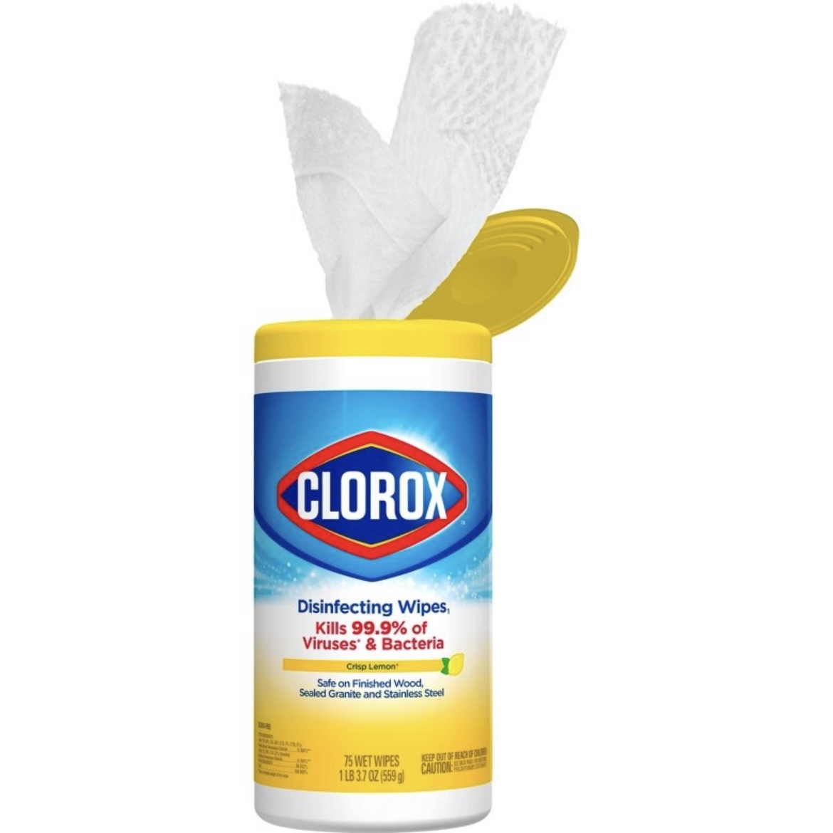 抗疫小幫手🖐🏻Clorox - 消毒濕紙巾 75片樽裝 家用款
