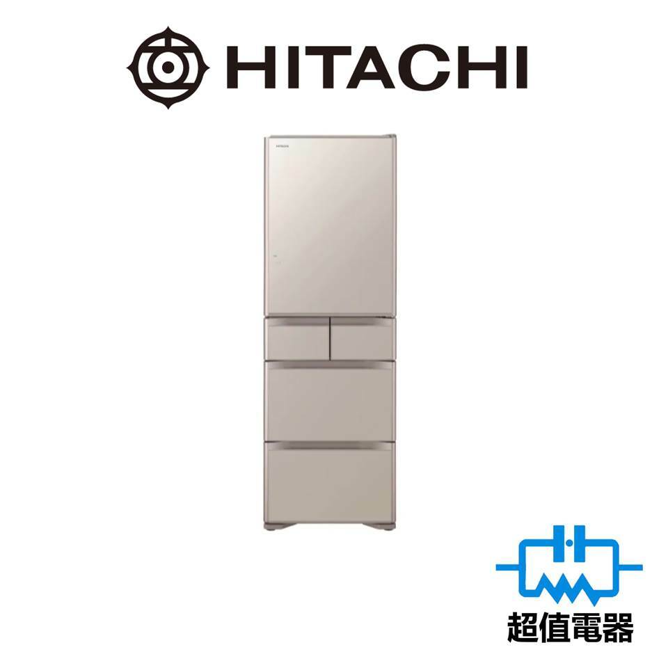 Hitachi 日立 RG420KHL 左門鉸 (XPN) 305公升 晶亮香檳金 變頻式五門雪櫃