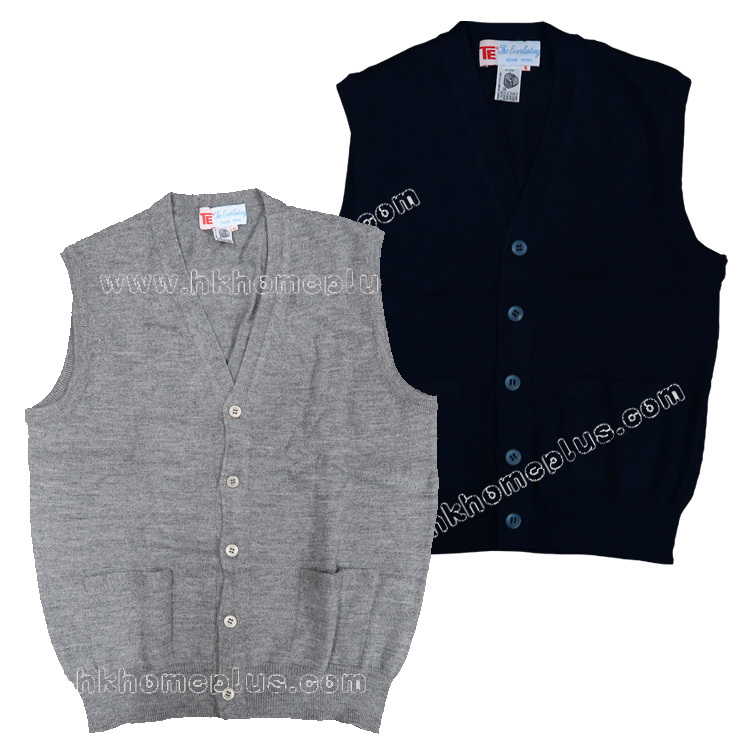 TE: 童裝純羊毛開鈕背心 (6-16碼)