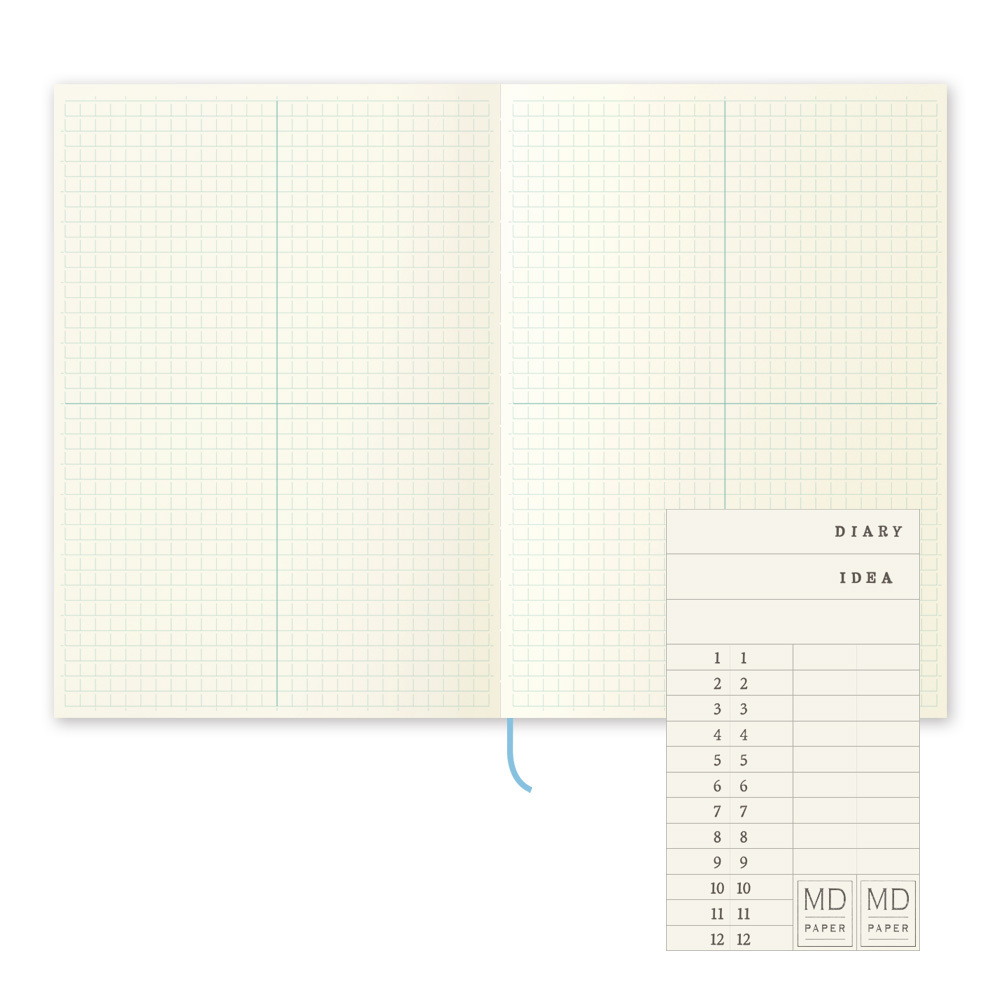 A5 MD筆記本 四分割方格 MD Notebook Journal｜MIDORI 日本