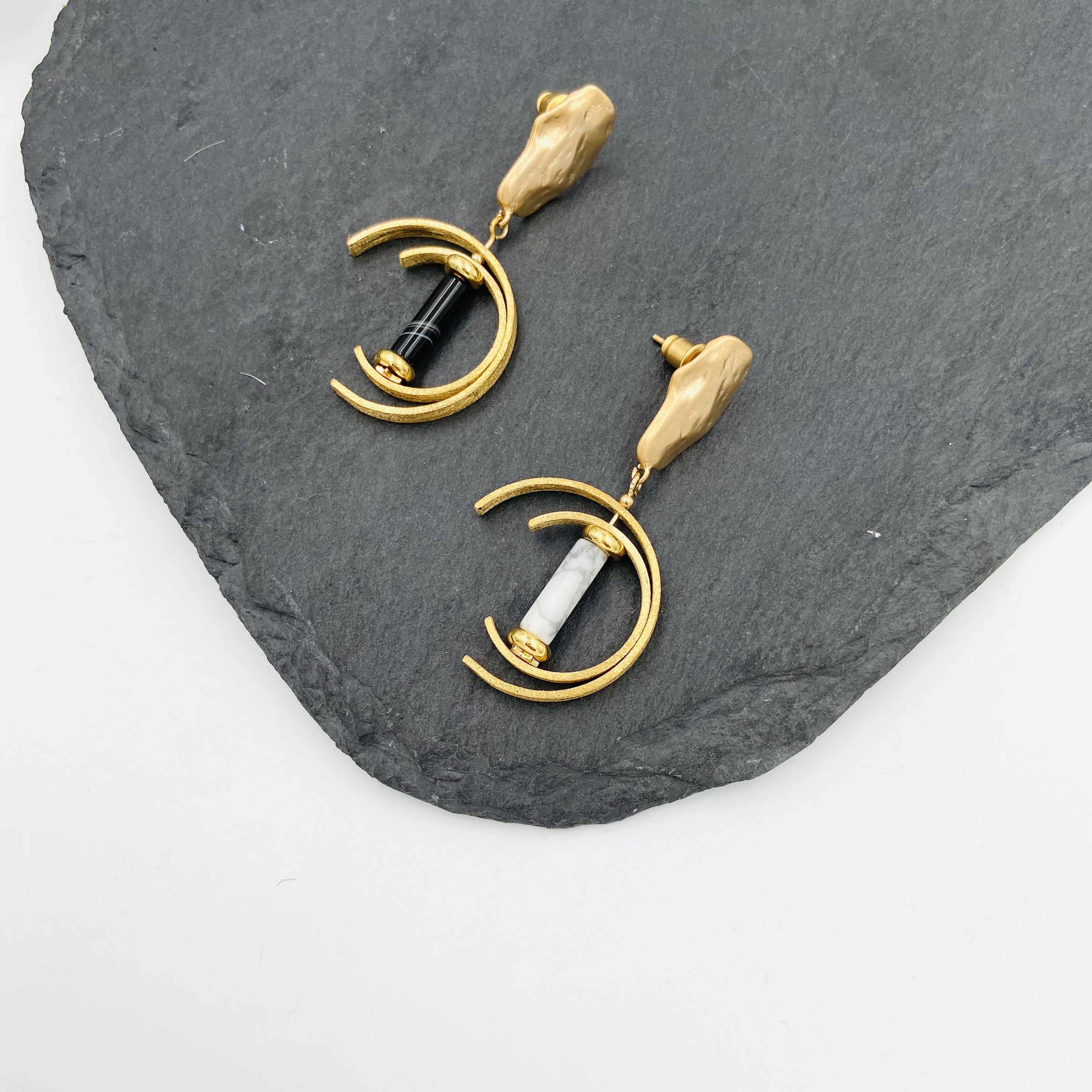 COLE COOL獨家設計的黑瑪瑙耳環