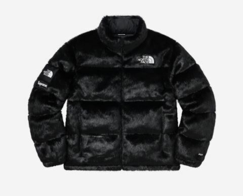 Supreme x The North Face Faux Fur Nuptse Jacket Black - 20FW