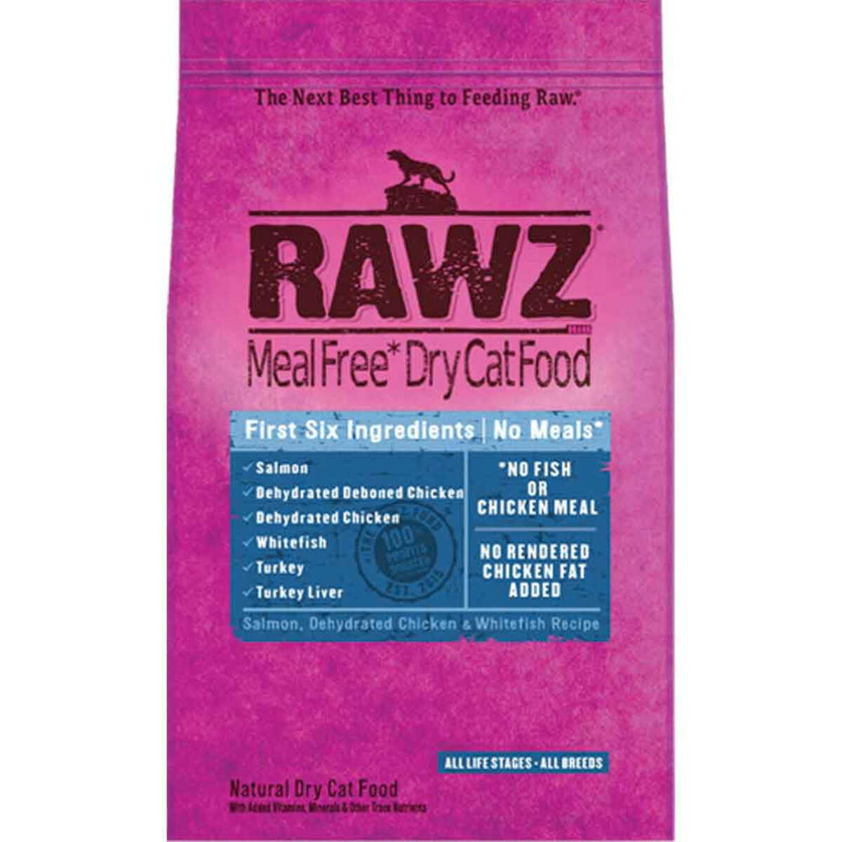 RAWZ 脫水雞肉、三文魚及白肉魚貓糧配方(不含肉粉) 3.5LB / 7.8LBS